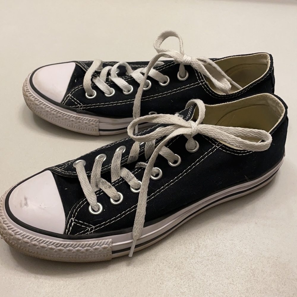 Converse All Star Low Top Sneakers Black Chucks - Picture 4 of 10